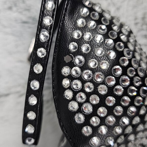 Dolls Kill Public Desire UK3/US5 Black Rhinestone Platform Heels Ankle Strap - Picture 11 of 12